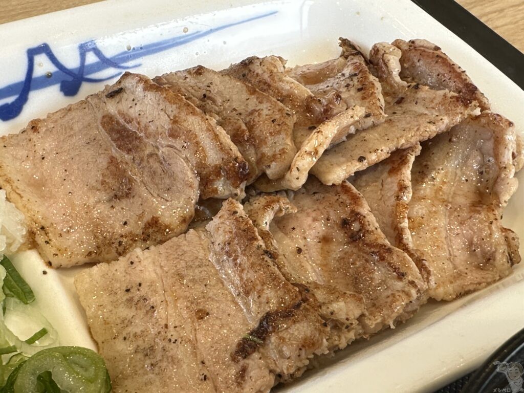 【松屋】厚切り豚カルビ焼肉定食。厚切りになってジューシーさと食べ応えアップ！！