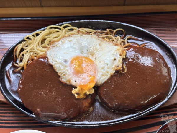 【栃木小山】喜作の日曜朝ごはん。朝からガッツリ!!ハンバーグ定食Wごはん特盛