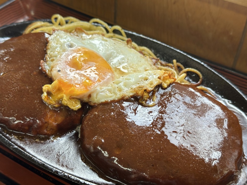 【栃木小山】喜作の日曜朝ごはん。ハンバーグ定食Wごはん特盛