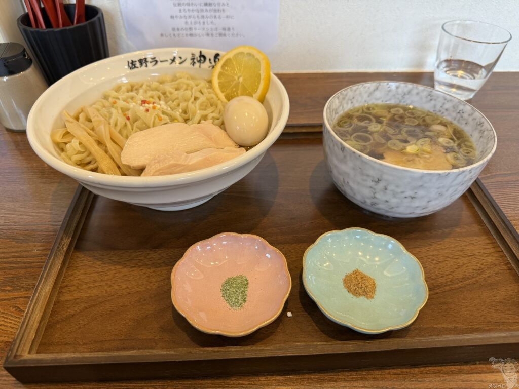 【栃木佐野】佐野ラーメンNEW KAGURA。朝ラーできる昆布水！特選昆布水つけ麺